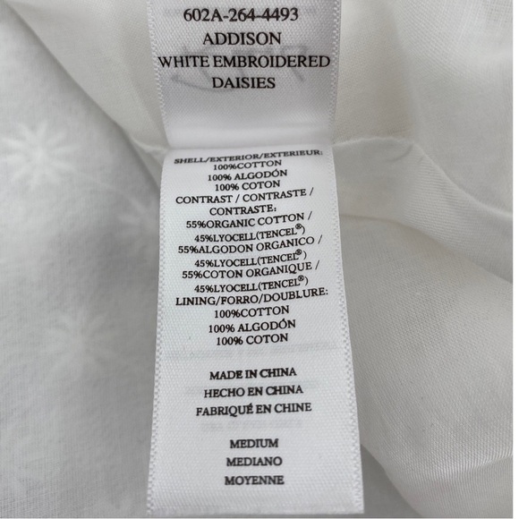 Rails Addison Skirt White Embroidered Daisies Size Medium NWT - Picture 9 of 14